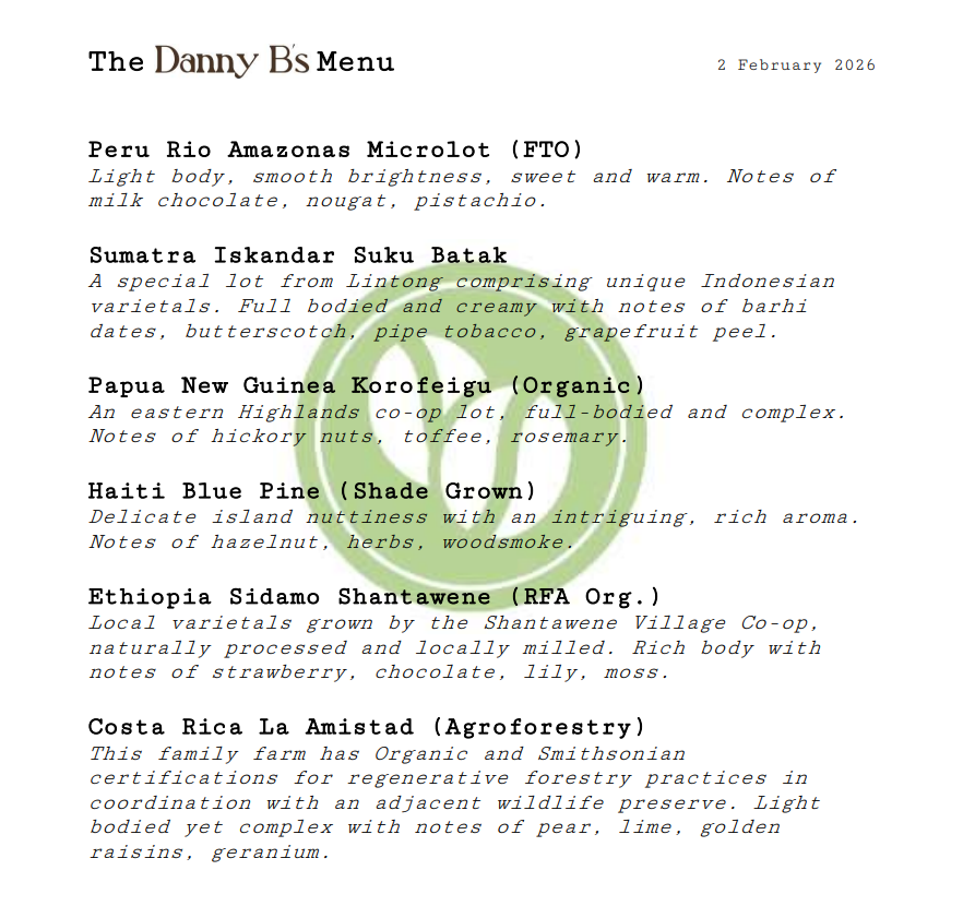 Fresh Roasted Whole Bean Coffee